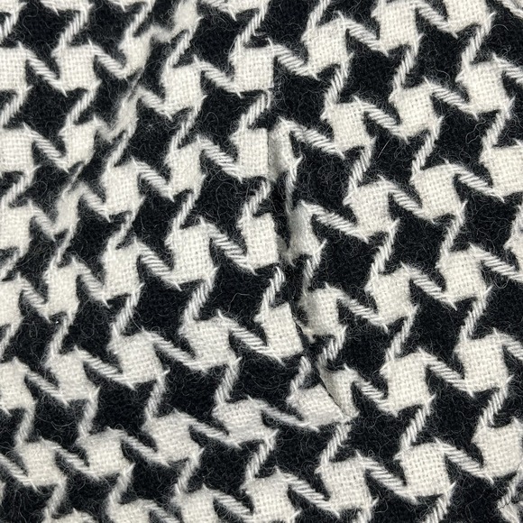 VINTAGE YOHJI YAMAMOTO BLACK HOUNDSTOOTH FRINGE KNIT JACKET WOMENS 2 JAPAN WOOL - Picture 12 of 16